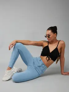 DOLCE CRUDO Women Skinny Fit High-Rise Clean Look Stretchable Jeans