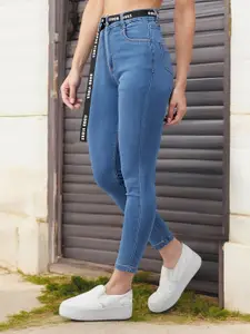 DOLCE CRUDO Women Cotton High-Rise Stretchable Jeans - Skinny Fit