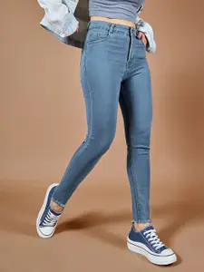 DOLCE CRUDO Women Skinny Fit High-Rise Stretchable Jeans