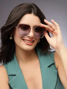 HASHTAG EYEWEAR Women Oversized Sunglasses and UV Protected Lens SEVA-5G22-BRN