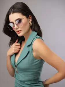 HASHTAG EYEWEAR Women Oversized Sunglasses UV Protected Lens SEVA-21807-C11