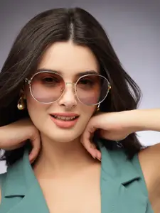 HASHTAG EYEWEAR Women Oversized Sunglasses SEVA-5G32-BRN-Gradient