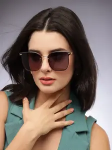 HASHTAG EYEWEAR Women Oversized Sunglasses with Polarised and UV Protected Lens