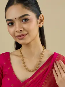 Kushal's Fashion Jewellery Copper Gold-Plated Ethnic Antique Mala Necklace