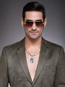 HASHTAG EYEWEAR Men Square Sunglasses with Polarised and UV Protected Lens ICE-S2730-C1