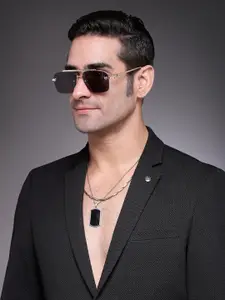 HASHTAG EYEWEAR Men's Square Sunglasses with Polarised and UV Protected Lens