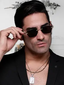 HASHTAG EYEWEAR Men Square Sunglasses with Polarised and UV Protected Lens