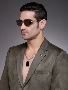 HASHTAG EYEWEAR Men Square Sunglasses with Polarised and UV Protected Lens ICE-S2799-C2