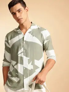 French Connection Slim Fit Abstract Printed Casual Shirt