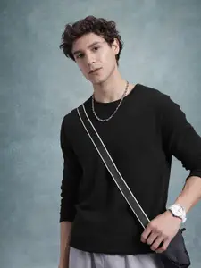 The Roadster Lifestyle Co. Textured Pure Cotton Pullover