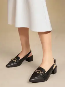 Chemistry Metal Detailing Slingback Block Heels