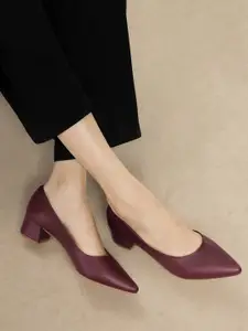 Chemistry Pointed Toe Block Pumps