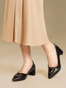 Chemistry Metal Detailing Block Heel Pumps