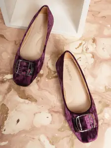 DressBerry Printed Ballerinas with Buckles Flats