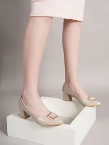 Lavie Women Pointed Toe Block Pumps with Buckles