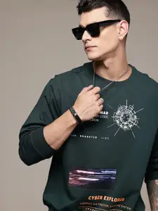 The Roadster Lifestyle Co. Men Printed Relaxed Pure Cotton Sweatshirt