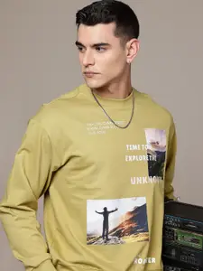 The Roadster Lifestyle Co. Photography Printed Pure Cotton Oversized Sweatshirt