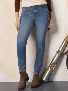 High Star Women Skinny Fit High-Rise Light Fade Jeans