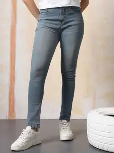 High Star Women Super Skinny Fit High-Rise Light Fade Jeans