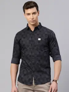 Majestic Man Custom Abstract Printed Pure Cotton Slim Fit Casual Shirt