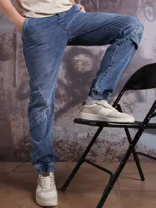 Hubberholme Men Pure Cotton Comfort Relaxed Fit Mid-Rise Jogger Jeans