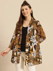 Qurvii Women Printed Georgette Shrug