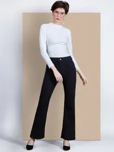 Chemistry Women Wide Leg High-Rise Heavy Fade Stretchable Jeans