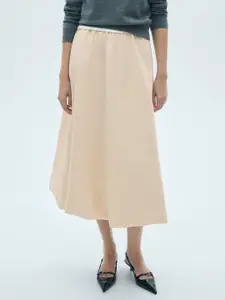 MANGO A-Line Flared Midi Skirt