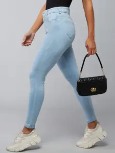 DOLCE CRUDO Women Skinny Fit High-Rise Stretchable Jeans