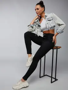 DOLCE CRUDO Women Slim Fit High-Rise Stretchable Jeans