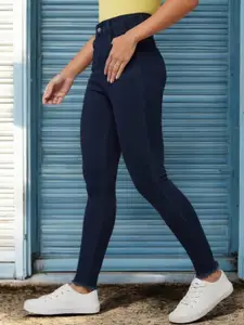 DOLCE CRUDO Women Skinny Fit High-Rise Stretchable Jeans