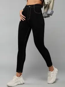 DOLCE CRUDO Women Skinny Fit High-Rise Stretchable Jeans