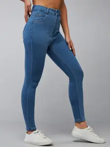 DOLCE CRUDO Women Skinny Fit High-Rise Stretchable Jeans