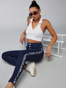 DOLCE CRUDO Women Skinny Fit High-Rise Stretchable Jeans