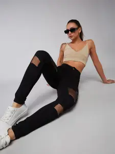 DOLCE CRUDO Women Slim Fit High-Rise Highly Distressed Stretchable Jeans