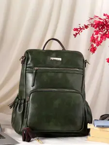 VISMIINTREND Women PU Leather 14" Laptop Convertible Backpack Handbag with Belt