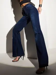 Miss Chase Women Bootcut Mid Rise Light Fade Stretchable Jeans