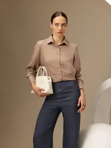 Chemistry Solid Pure Cotton Casual Shirt