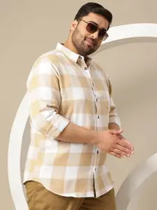 Sztori Plus Size Premium Buffalo Checked Pure Cotton Casual Shirt