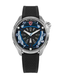 Tonino Lamborghini Men Textured Dial & Straps Analogue Watch TLABSB-SS-R