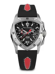 Tonino Lamborghini Men Swiss Made Spyder Quartz Black Dial Analog Watch - TLF-A13-1