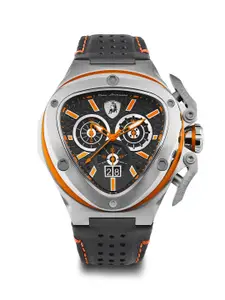 Tonino Lamborghini Men Dial & Leather Straps Analogue Chronograph Watch TL9XB-SS