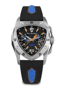 Tonino Lamborghini Men Swiss Made Spyder Quartz Black Dial Analog Watch TLF-A13-4