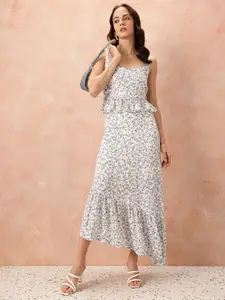 all about you Floral Printed Top & Skirt