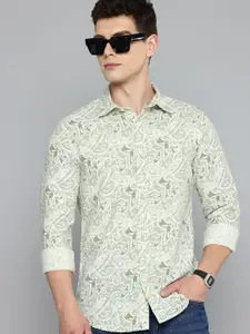 Flying Machine Slim Fit Printed Pure Cotton Casual Shirt
