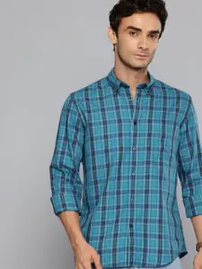 Flying Machine Slim Fit Checked Pure Cotton Casual Shirt