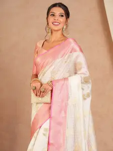 Saree mall Ethnic Motifs Zari Sungudi Sarees