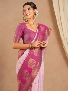 Saree mall Ethnic Motifs Zari Maheshwari Sarees