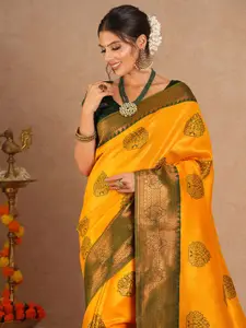 Saree mall Ethnic Motifs Silk Blend Designer Maheshwari Sarees