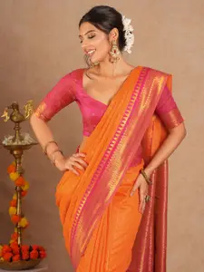 Saree mall Striped Designer Maheshwari Sarees